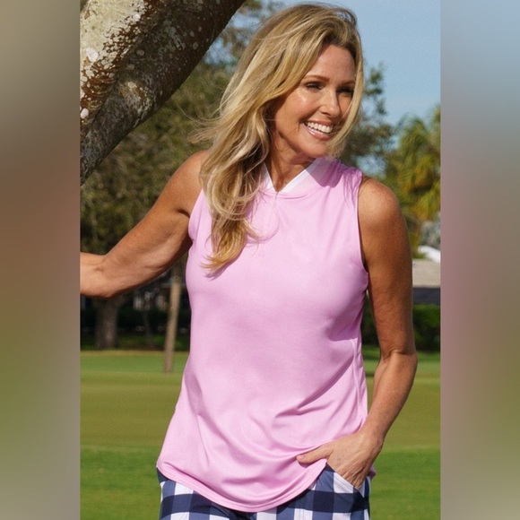 JOFIT Endurance Cutaway Racerback Golf Polo - Almond Blossom (Pink) XXL - Picture 1 of 12